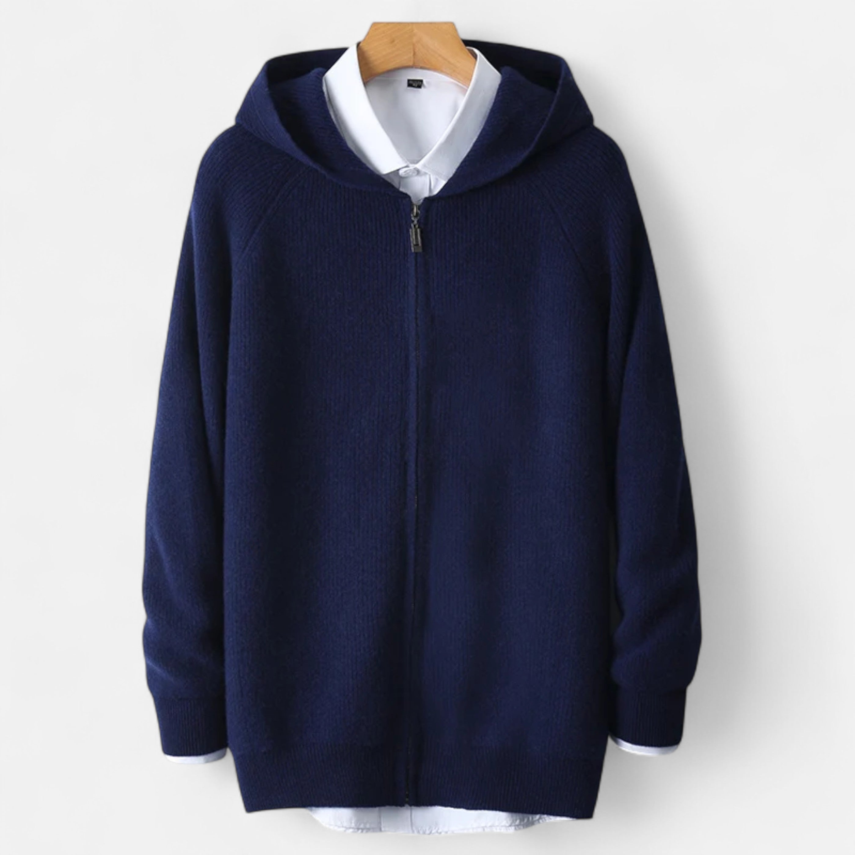 Men’s Premium Knit Zip Hoodie – Soft Comfort & Minimalist Style