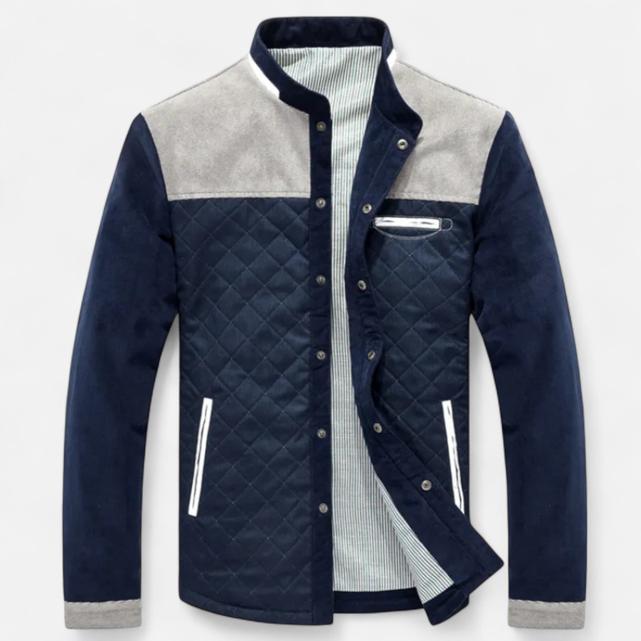 Dorevelle | Men’s Casual Jacket – Slim Fit Patchwork Design