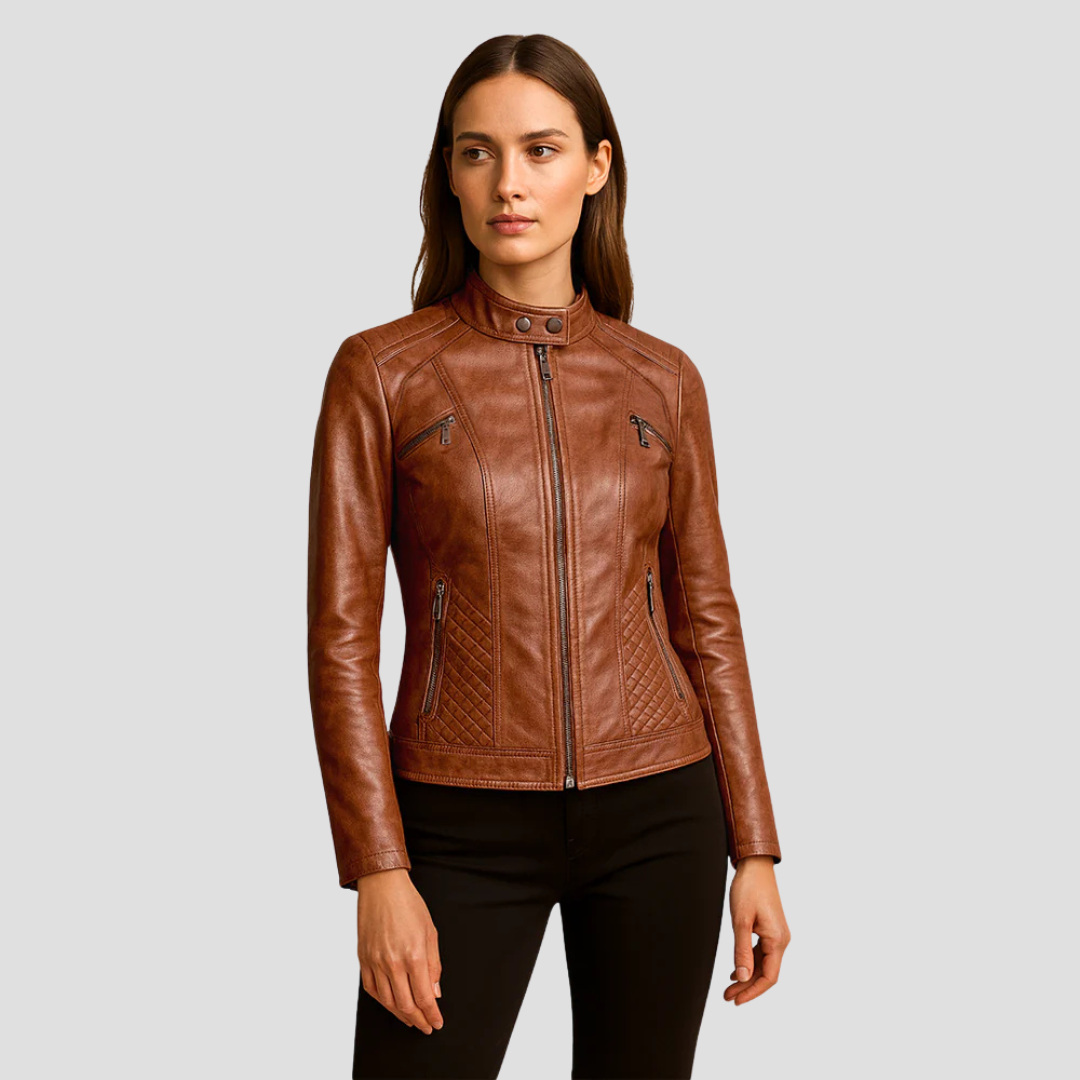 Isabelle | Quilted Leather Jacket