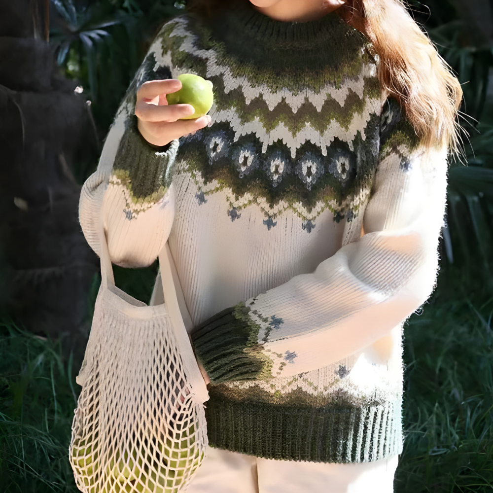 Nordic Pattern Cozy Knit Sweater – Soft, Warm & Winter-Ready