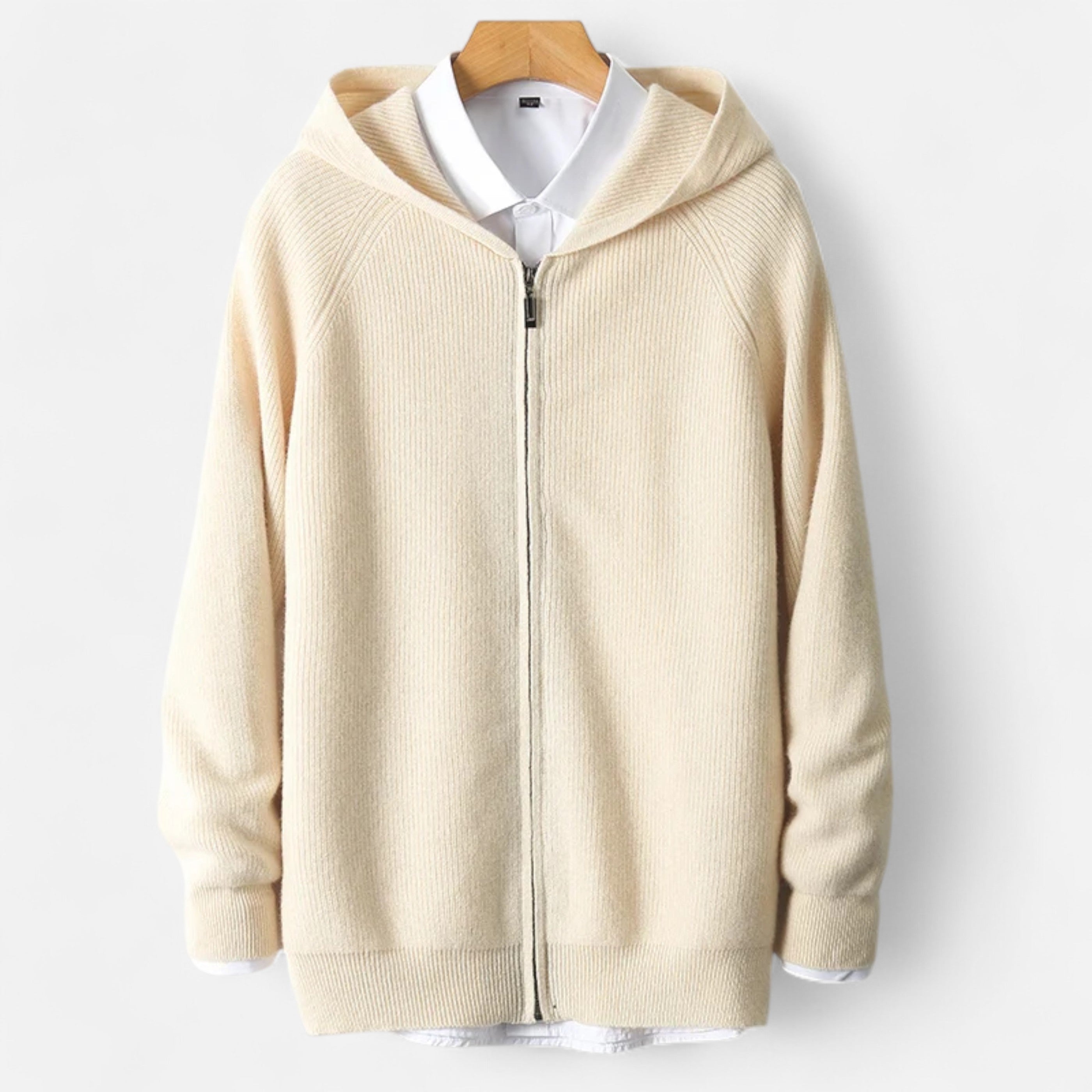 Men’s Premium Knit Zip Hoodie – Soft Comfort & Minimalist Style