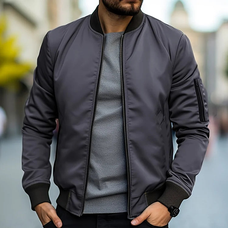 Men’s Classic Street Bomber Jacket – Sleek Design & Everyday Comfort