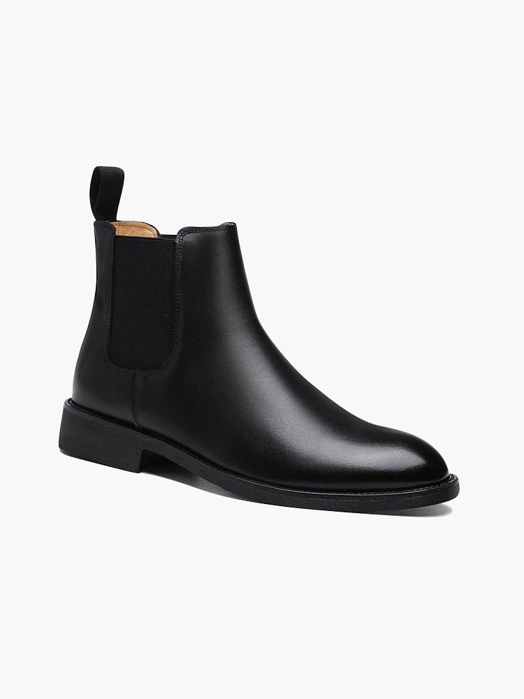 Men’s Classic Black Chelsea Boots – Premium Leather Look & Comfort Fit