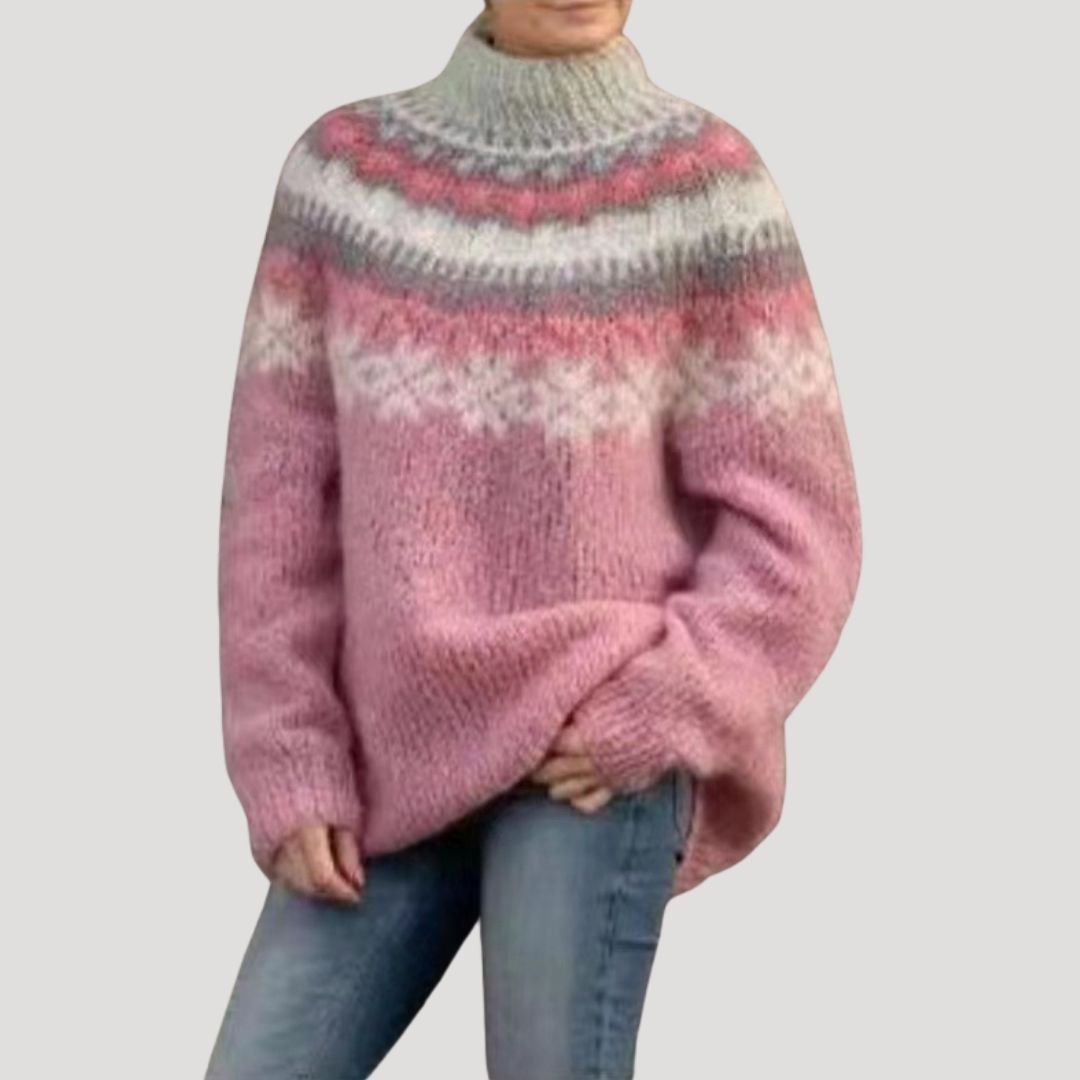 Women’s Nordic Knit Winter Sweater – Premium Soft Edition