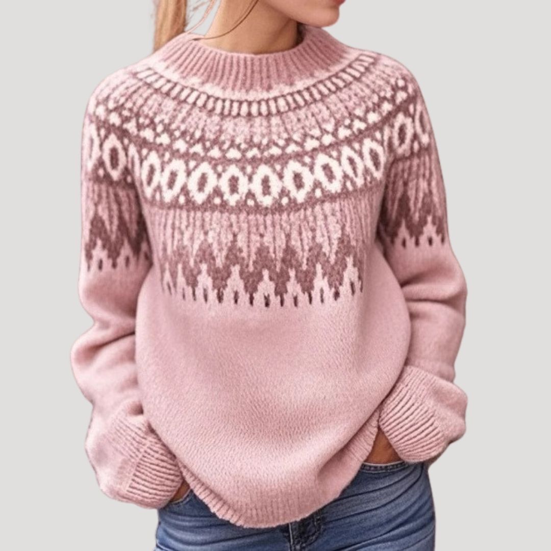 Women’s Nordic Knit Winter Sweater – Premium Soft Edition