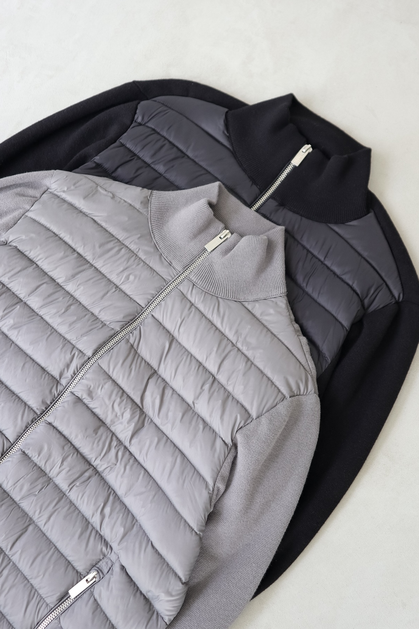 Hybrid Puffer Knit Jacket