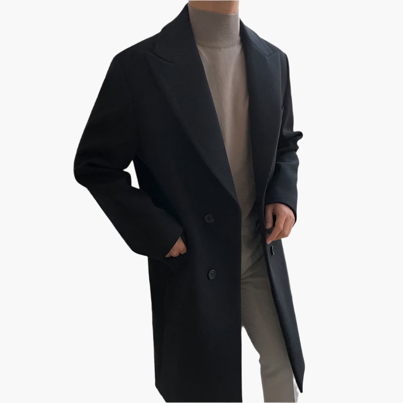 Cambridge Wool Overcoat – Timeless Double-Breasted Elegance