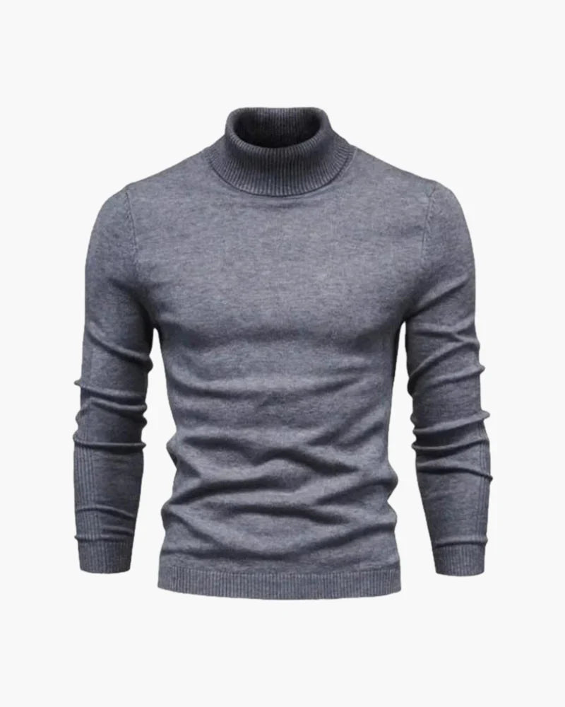 Men’s Classic Turtleneck Sweater – Soft Knit Slim Fit Roll Neck