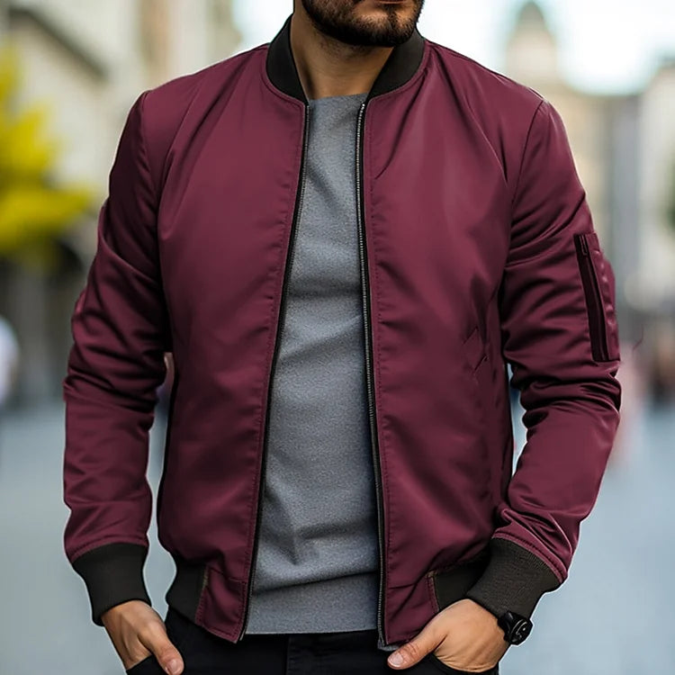Men’s Classic Street Bomber Jacket – Sleek Design & Everyday Comfort
