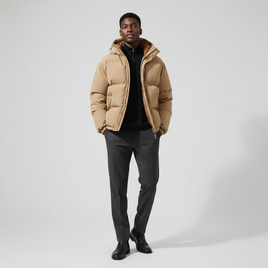 Men’s Essential Puffer Jacket – Warm Lightweight