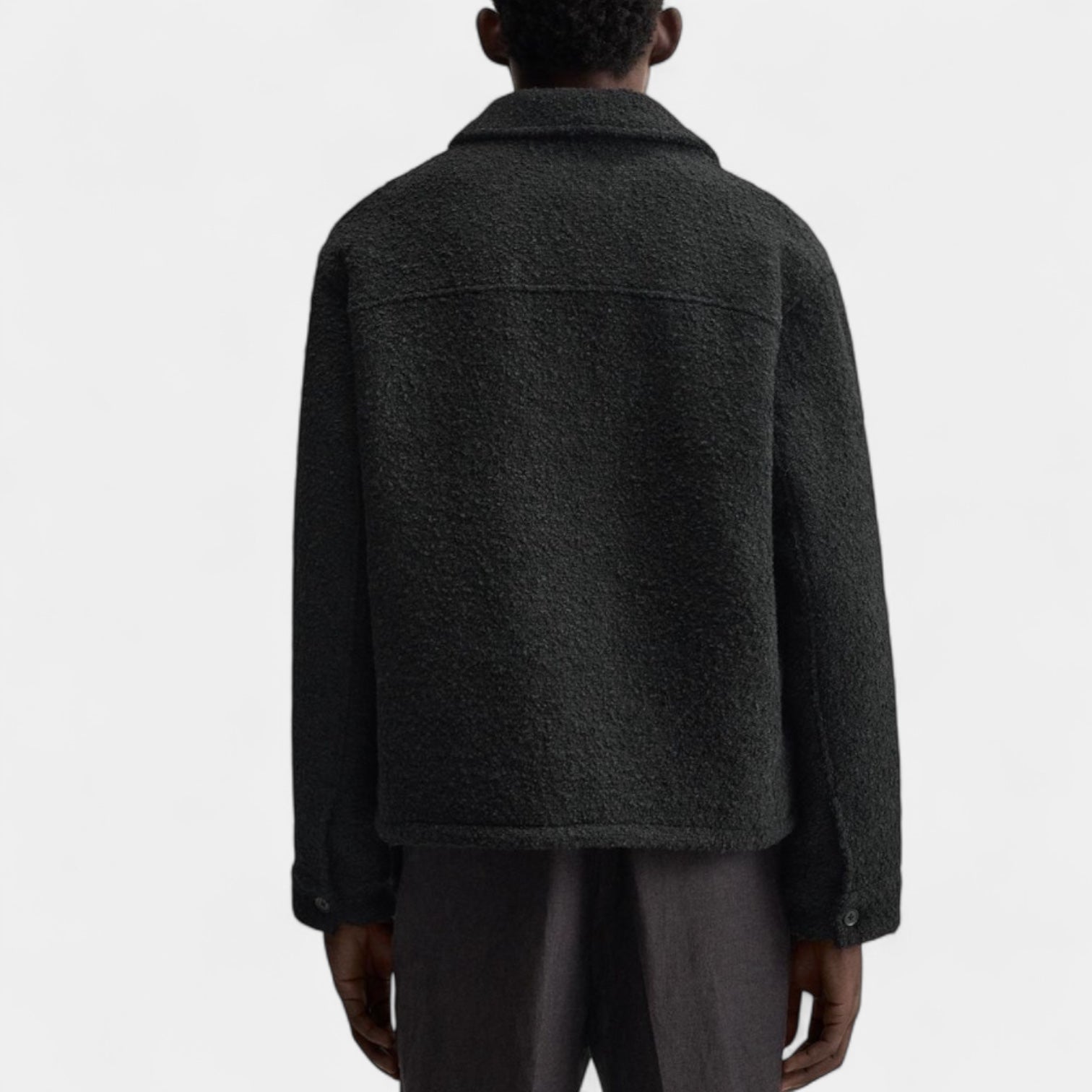 Men’s Textured Wool Overshirt – Soft, Warm & Modern Minimalist