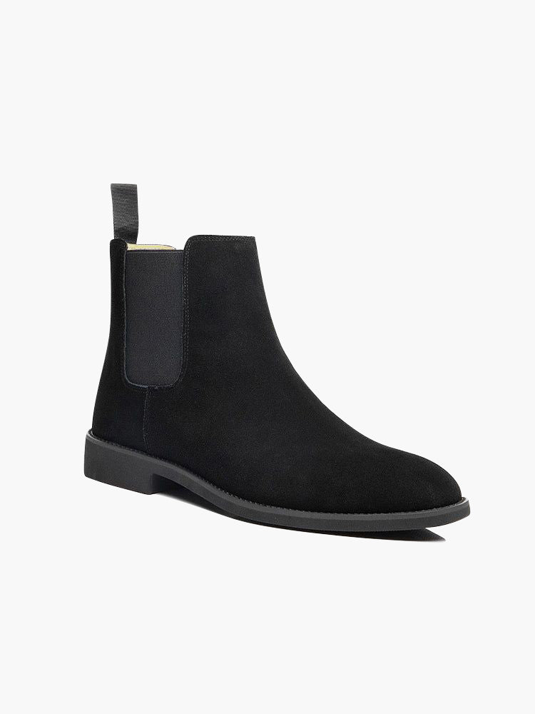 Men’s Classic Black Chelsea Boots – Premium Leather Look & Comfort Fit