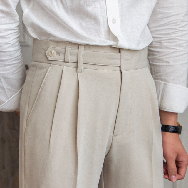 Tailored Pleated Ankle Trousers – Modern Smart Fit by