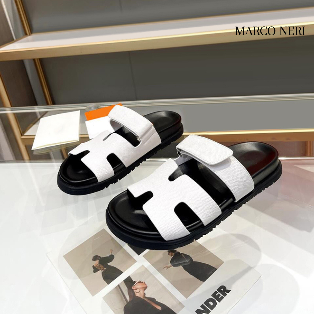 Men’s Luxury Leather Slides – Minimal Design & Soft Comfort