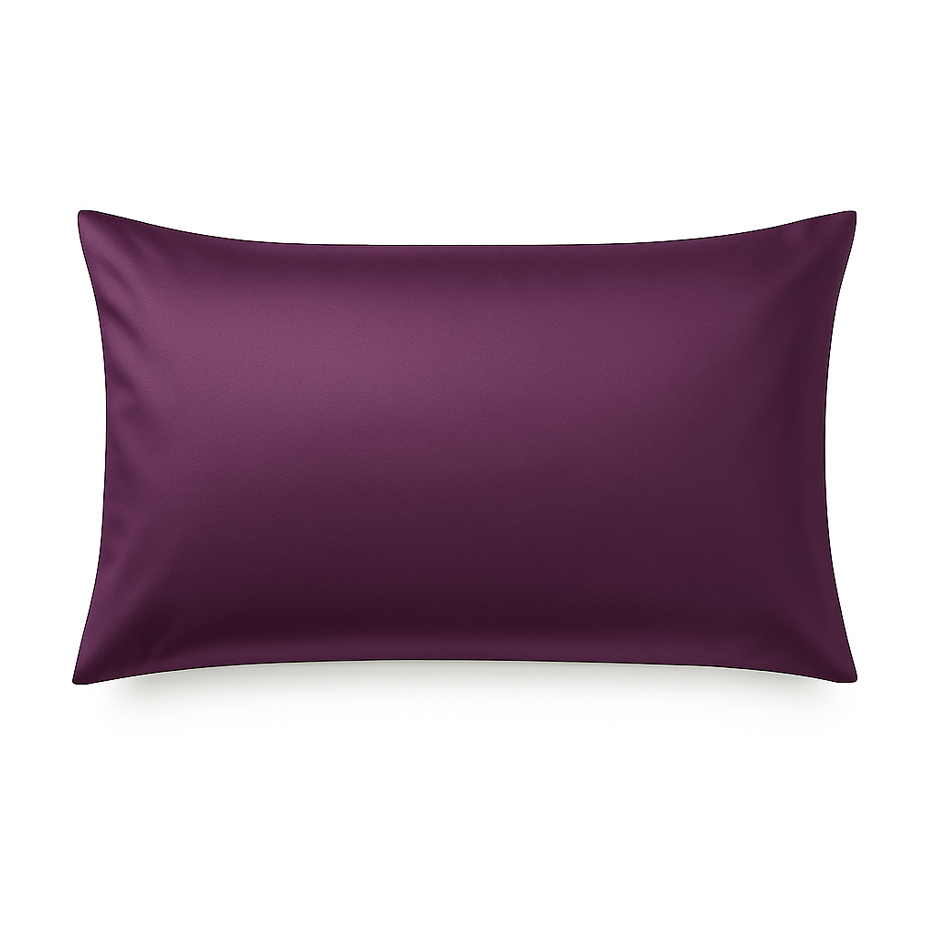 Zijde kussensloop tegen rimpels en klitten, kleur Plum Purple