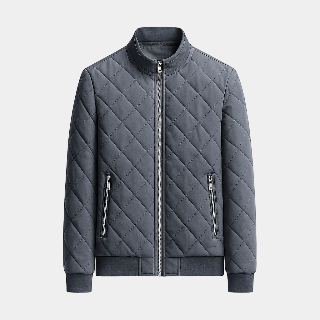Men’s Quilted Bomber Jacket – Lightweight, Warm & Modern Minimalist