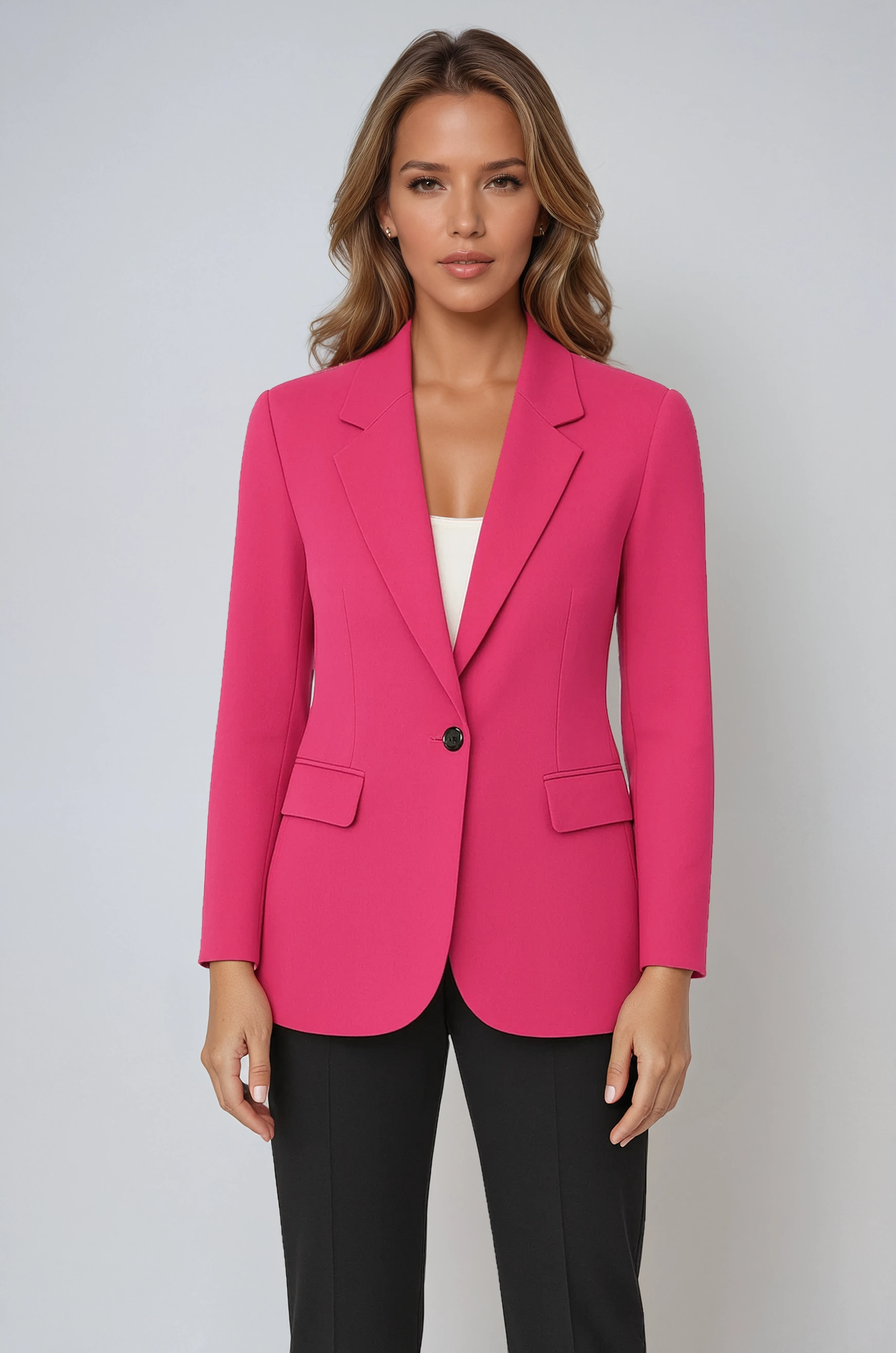Women’s Tailored Blazer | Single Button & Front Pockets