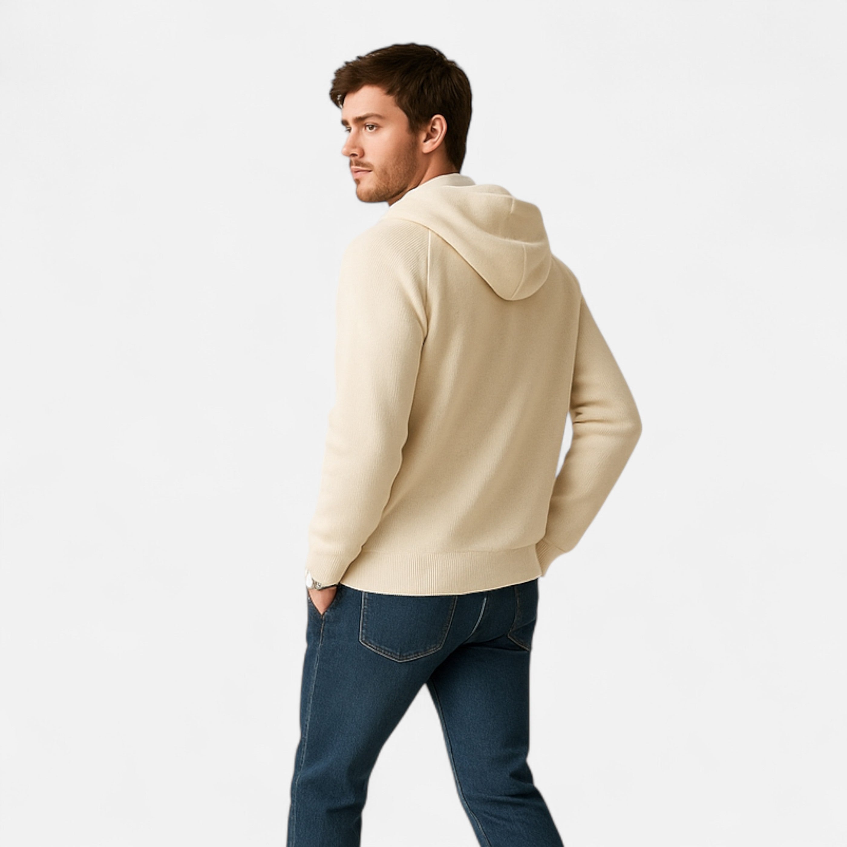 Men’s Premium Knit Zip Hoodie – Soft Comfort & Minimalist Style
