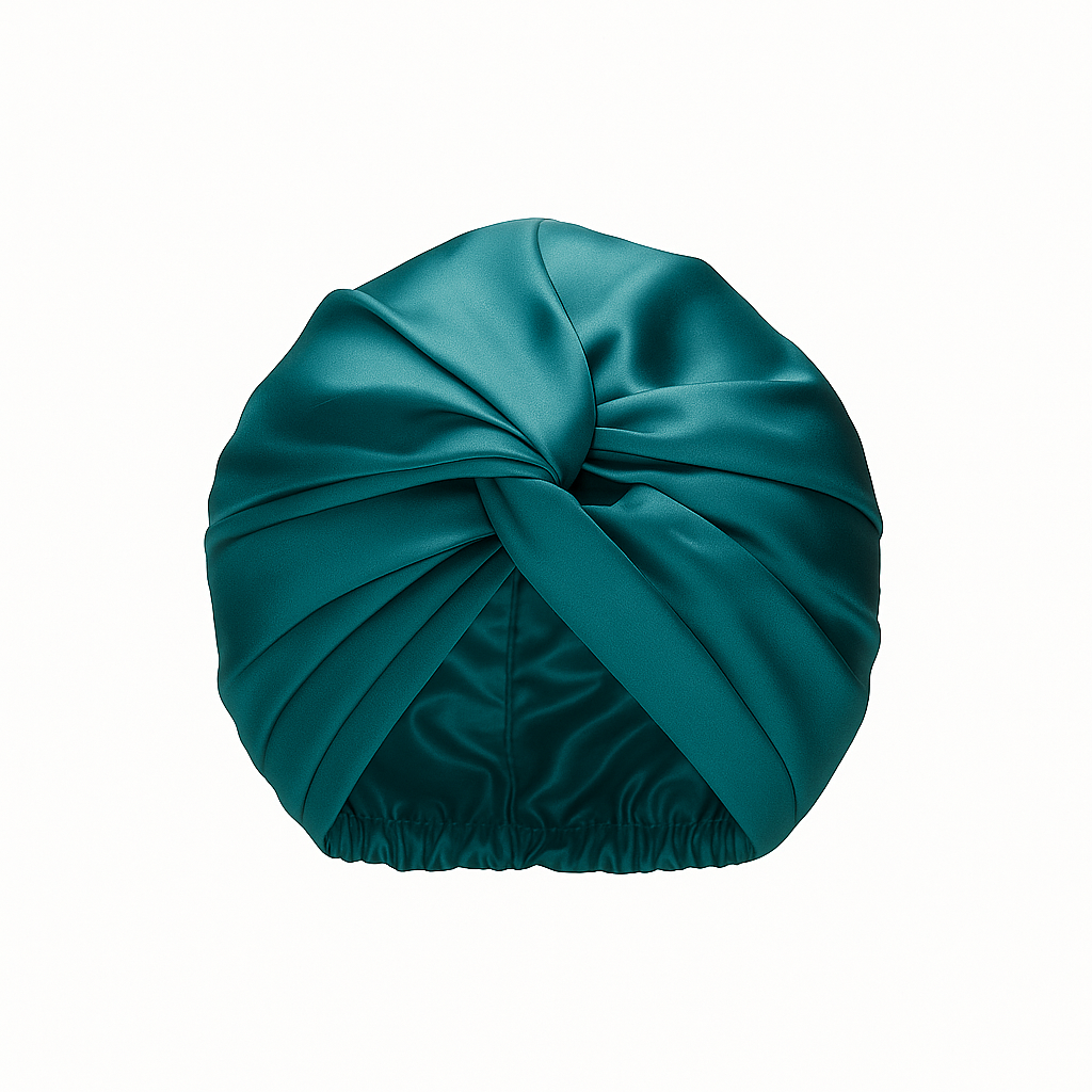 Satijnen en zijden bonnet voor krullen en natuurlijk haar