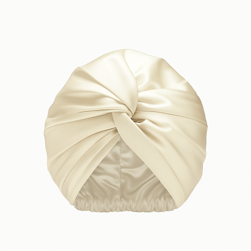 Haarbescherming met een zachte zijde bonnet
