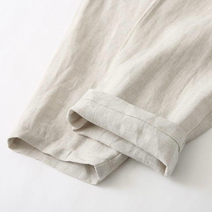 Relaxed Linen Drawstring Trousers – Effortless Comfort