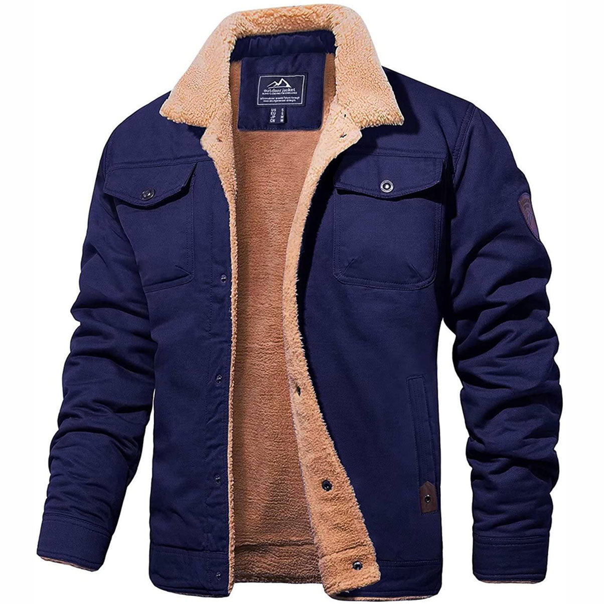 Men’s Sherpa-Lined Winter Jacket – Warmth, Comfort & Rugged Style