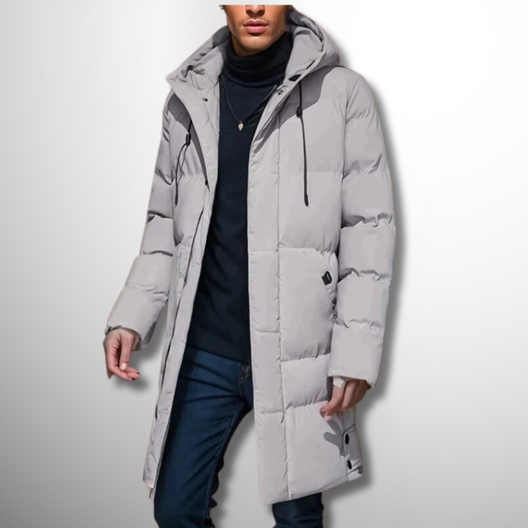 Men’s Long Winter Parka – Modern Warmth with Urban Edge