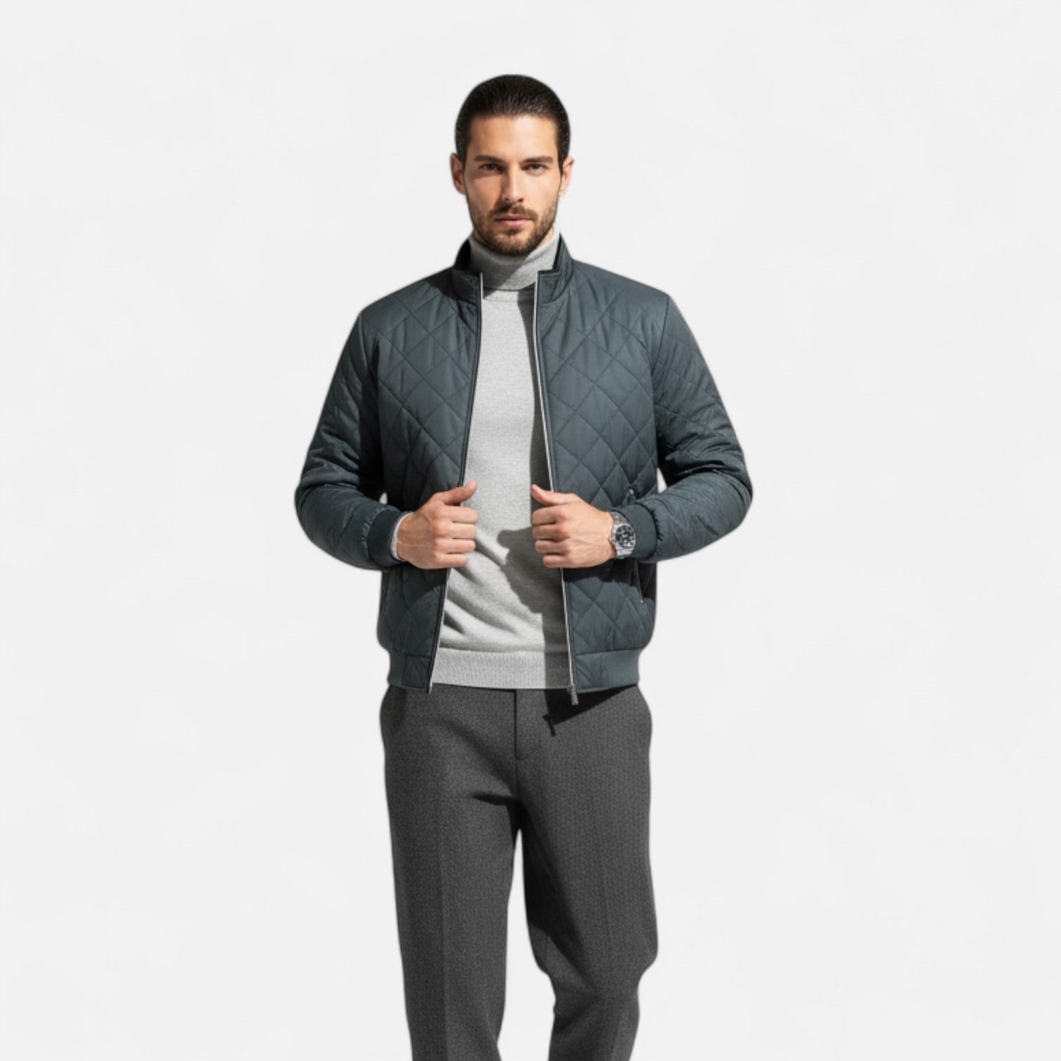 Dorevelle | Men’s Quilted Jacket – Fleece-Lined Elegance