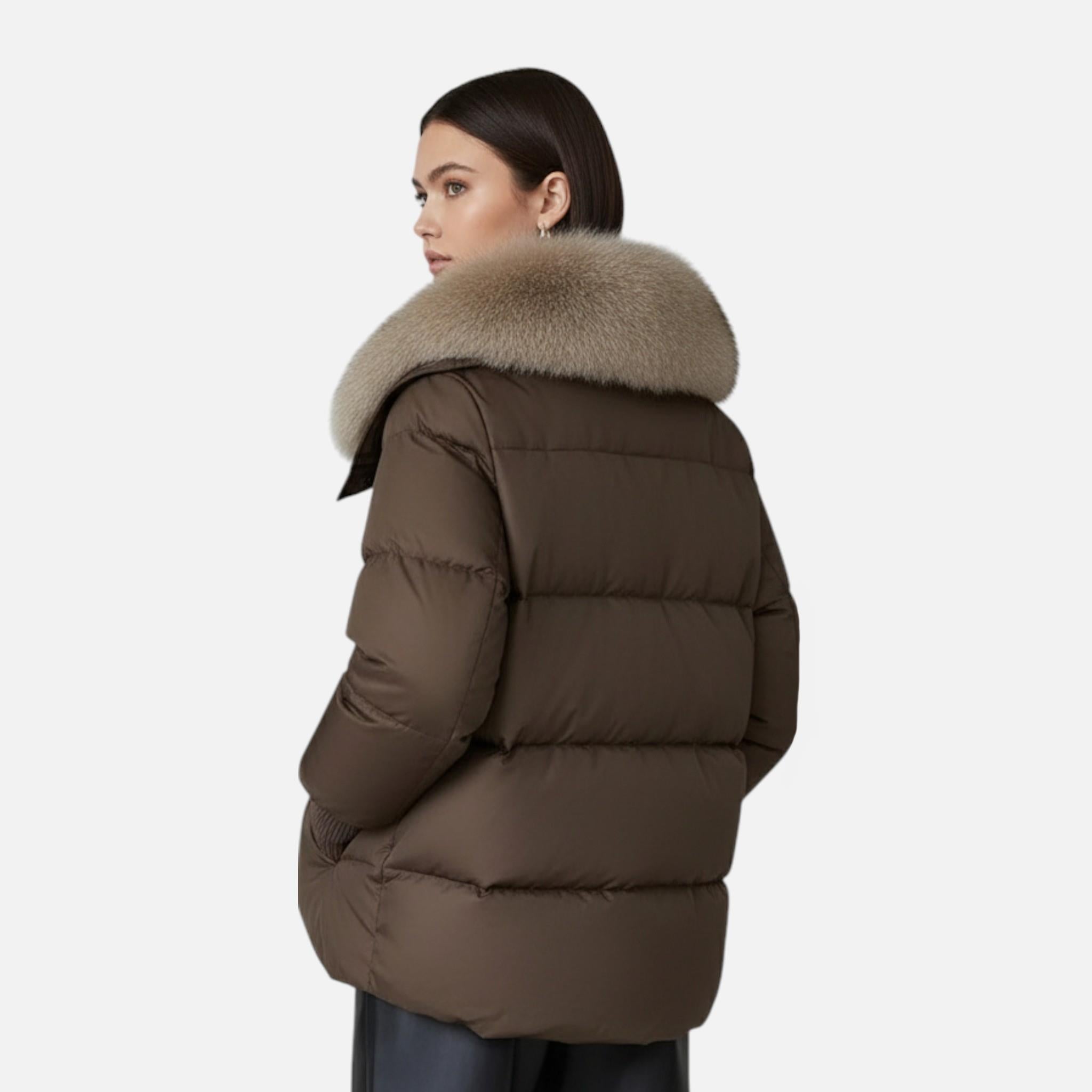 Premium Puffer Jacket with Luxurious Faux Fur Collar – Ultra Warm & Elegant