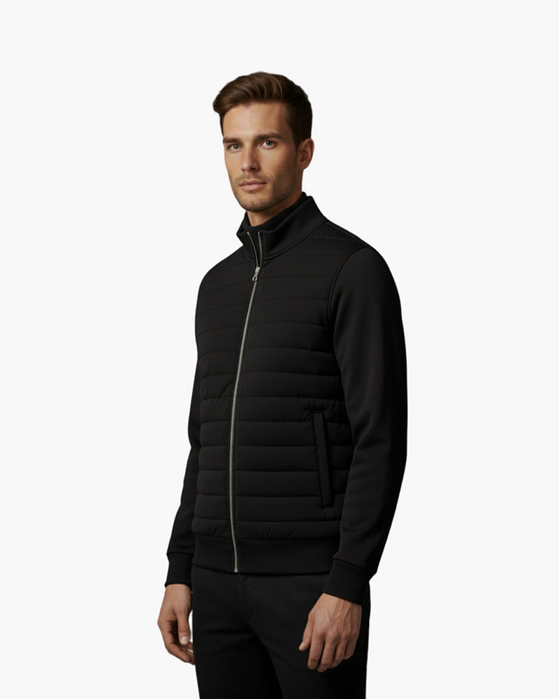 Hybrid Padded Tech Jacket – Lightweight, Warm & Minimalist Design
