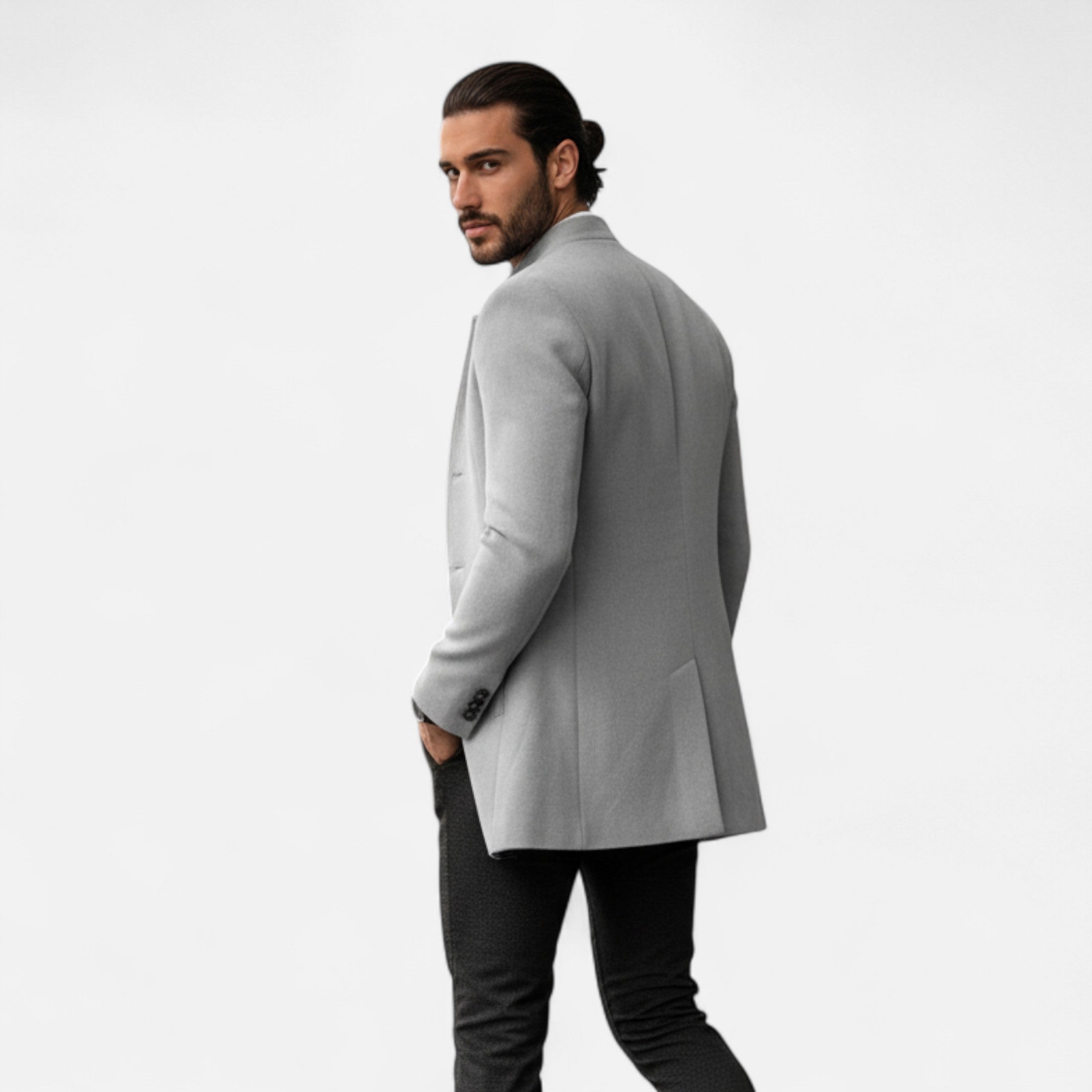Dorevelle | Men’s Tailored Coat – Classic Solid Comfort