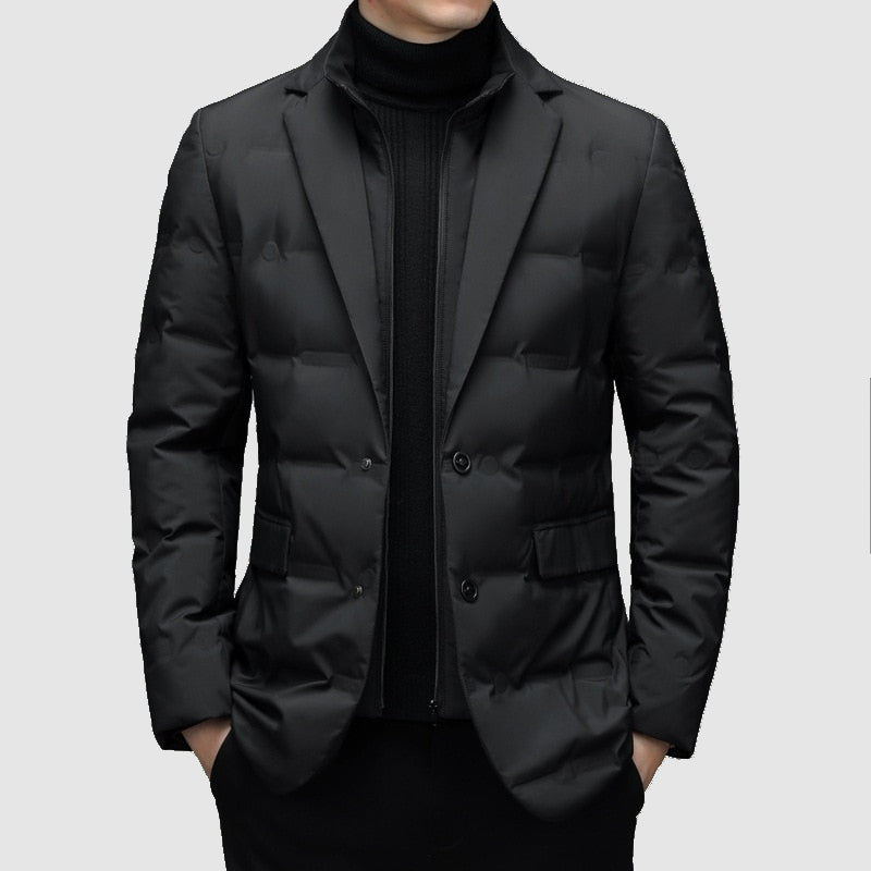 Men’s Elegant Puffer Blazer – Smart Warmth for Winter Style