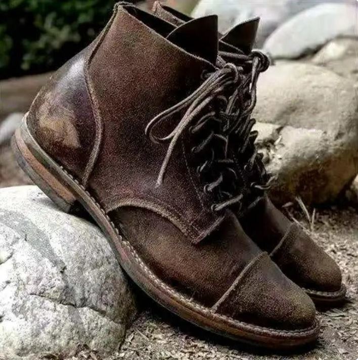 Men’s Premium Leather Ankle Boots – Classic Design & Everyday Durability