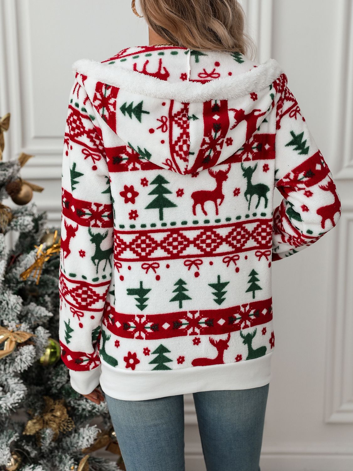 Festive Fleece Zip Hoodie – Cosy, Soft & Perfect for the Holidays