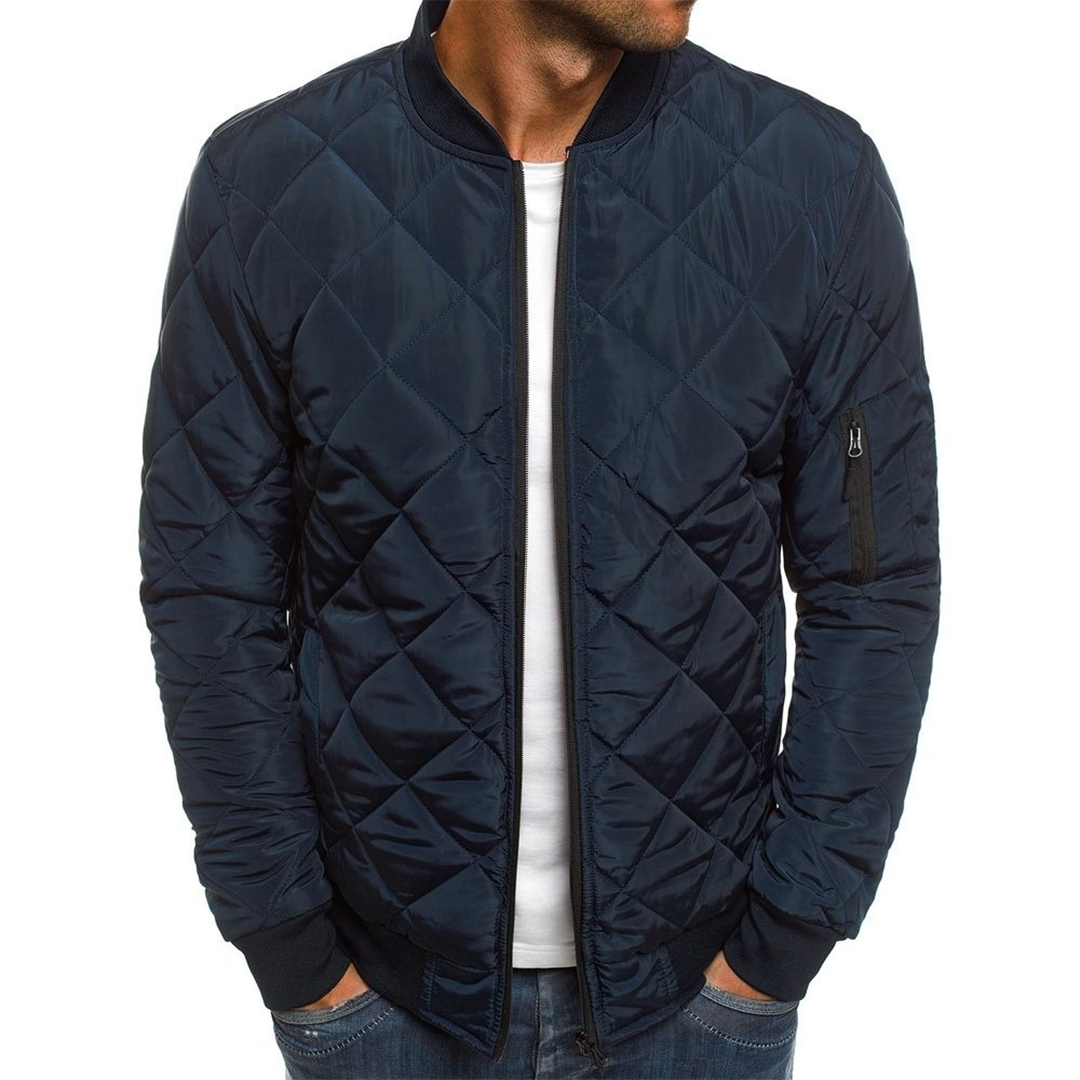 Men’s Quilted Bomber Jacket – Premium Comfort & Modern Design