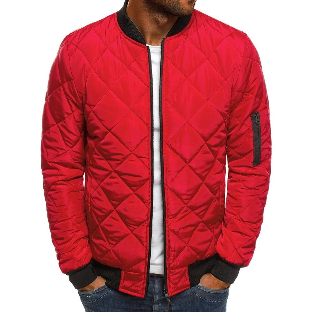 Men’s Quilted Bomber Jacket – Premium Comfort & Modern Design