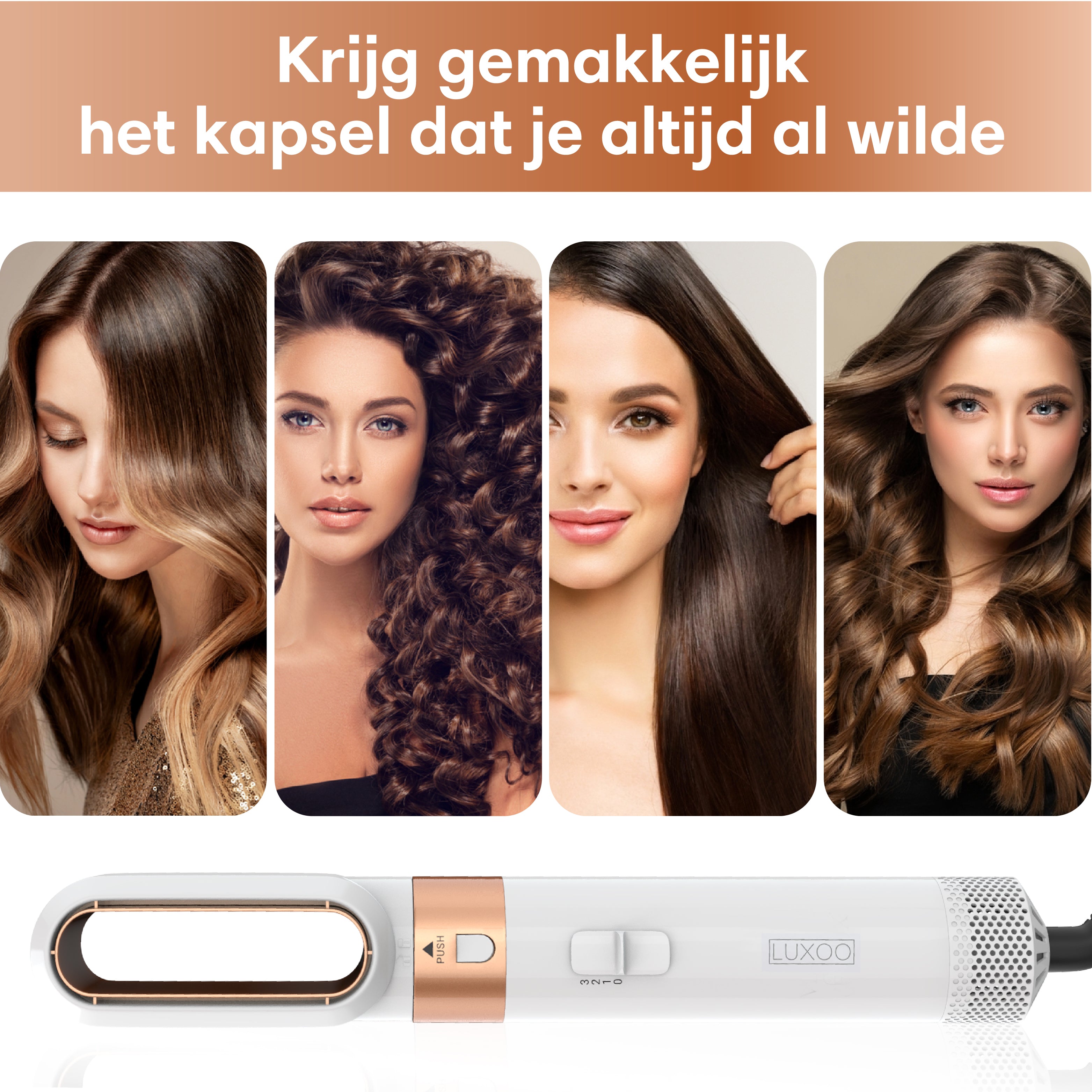 Luxoo Airstyler Wit Goud