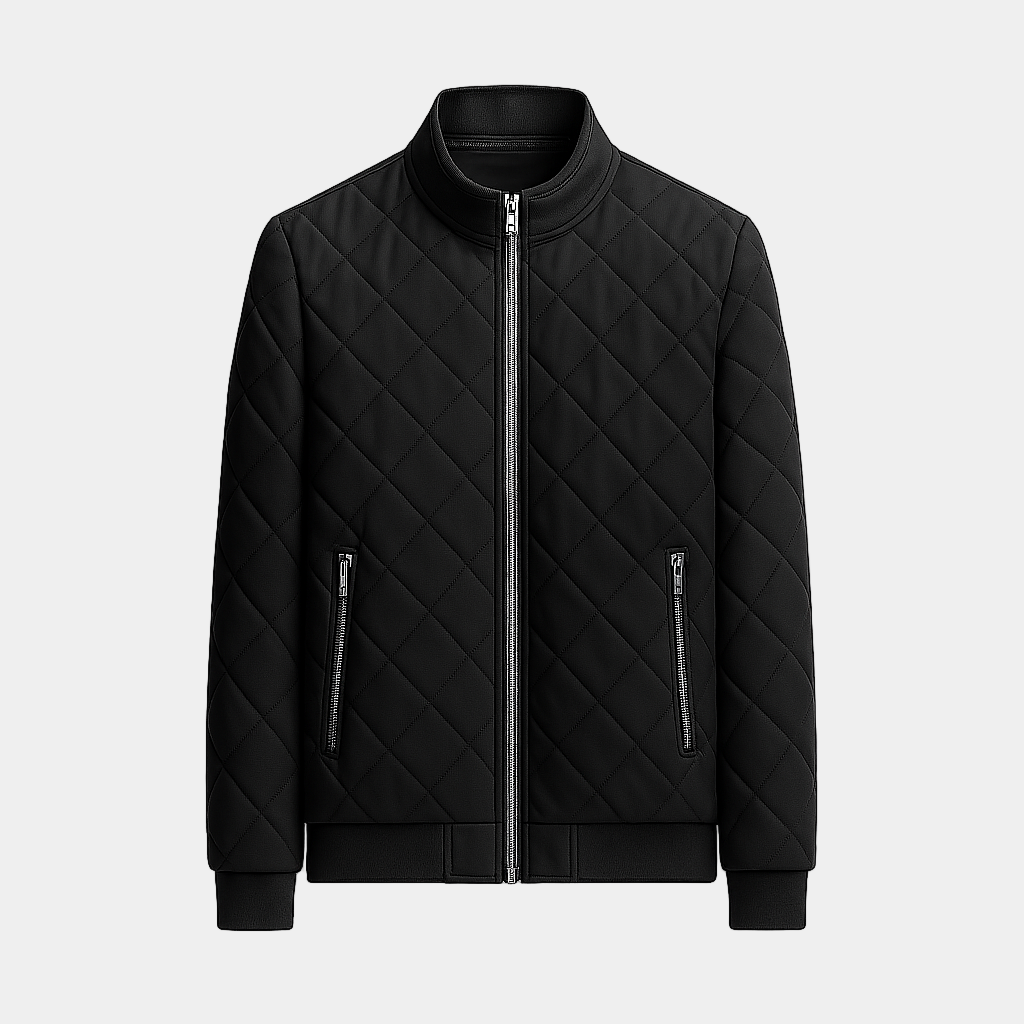Men’s Quilted Bomber Jacket – Lightweight, Warm & Modern Minimalist