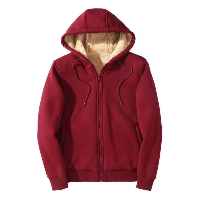 Men’s Premium Sherpa-Lined Zip Hoodie – Ultra-Warm, Soft & Winter Essential