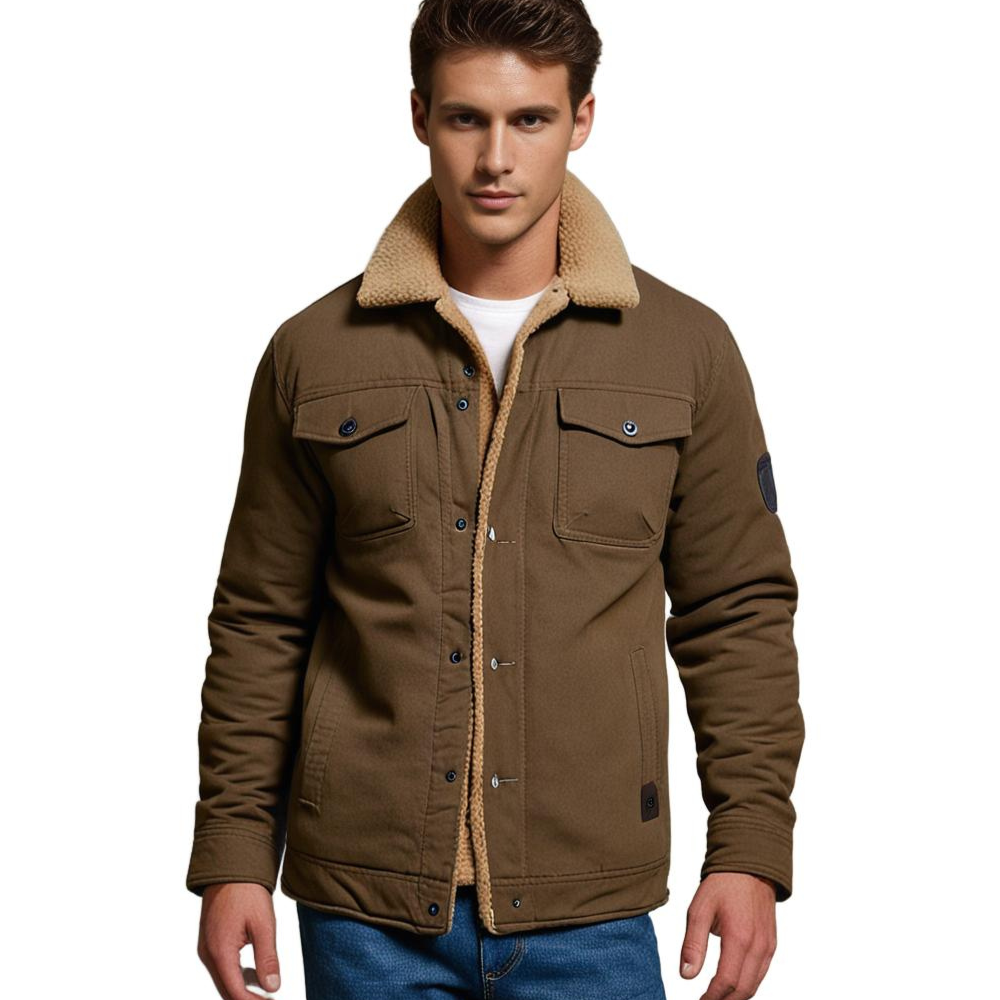 Men’s Sherpa-Lined Winter Jacket – Warmth, Comfort & Rugged Style