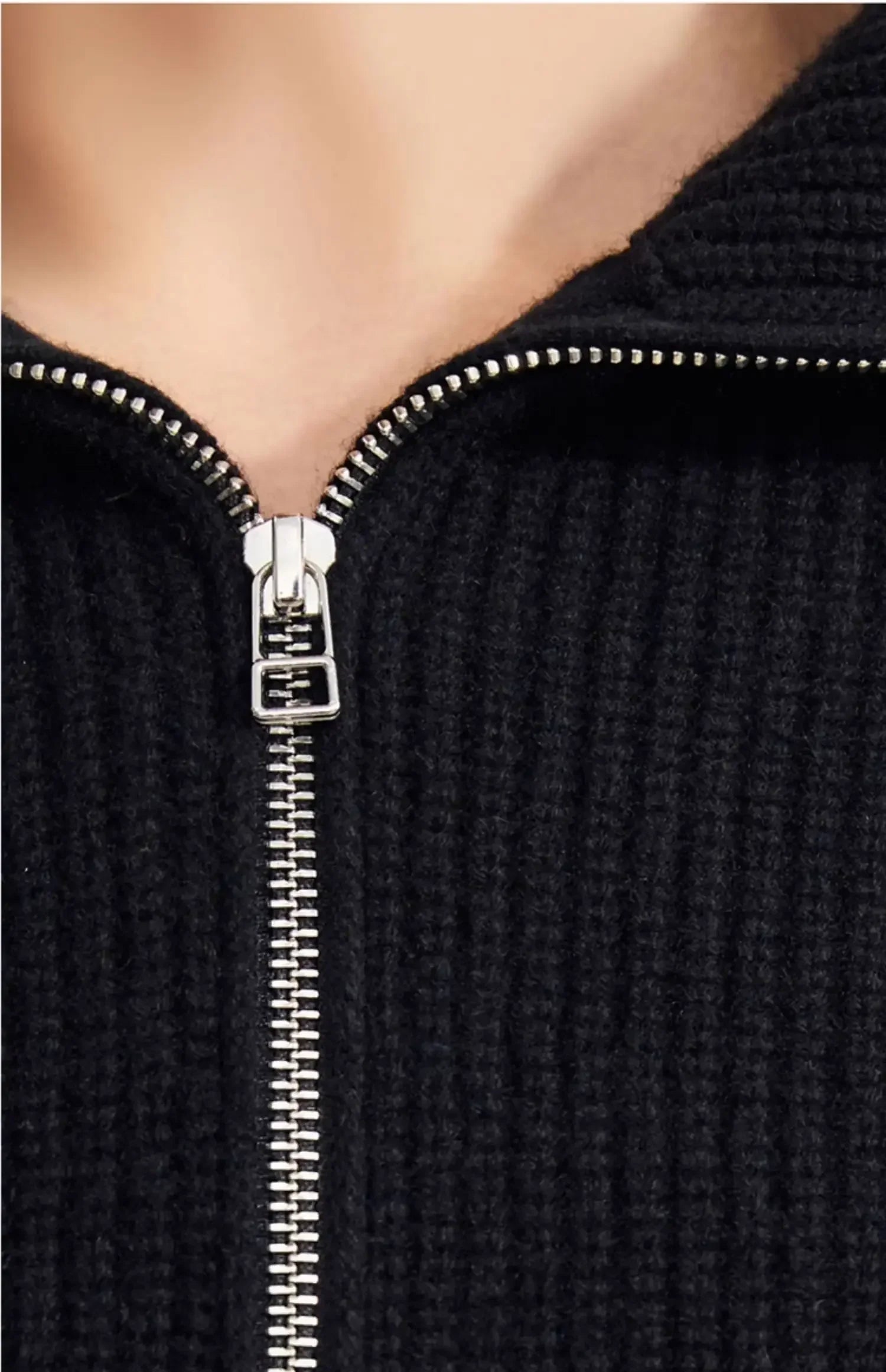 Men’s Premium Half-Zip Ribbed Knit Sweater – Soft Warm Winter Pullover