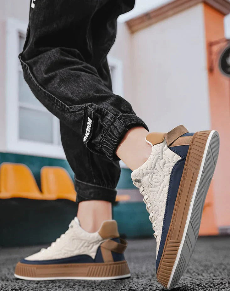 Men’s Premium Quilted Sneakers – Modern Style & Everyday Comfort