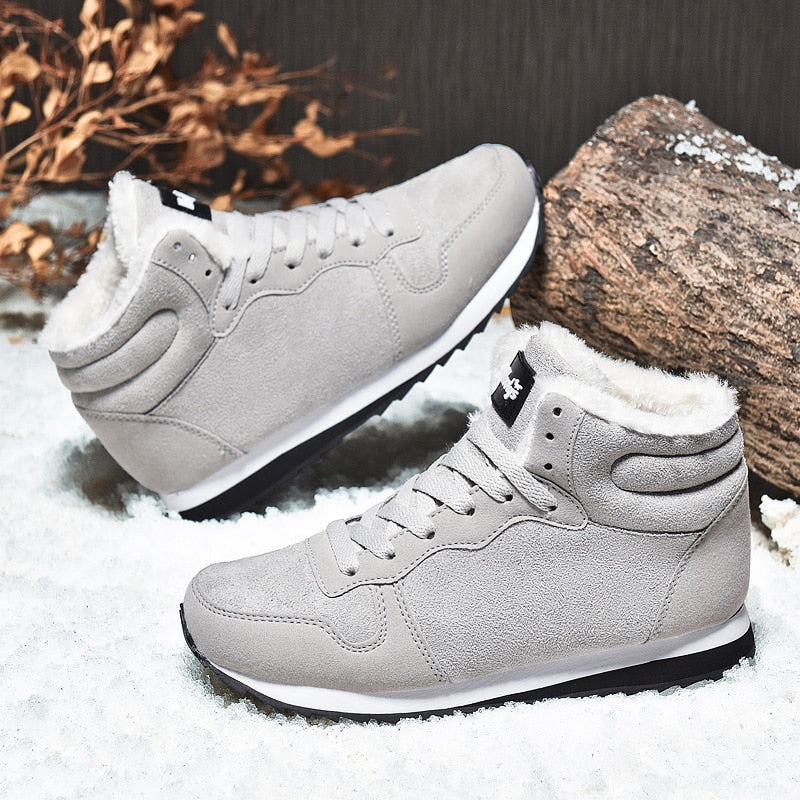 Men’s Winter Warm Sneakers – Fur Lined Comfort & Non-Slip Sole