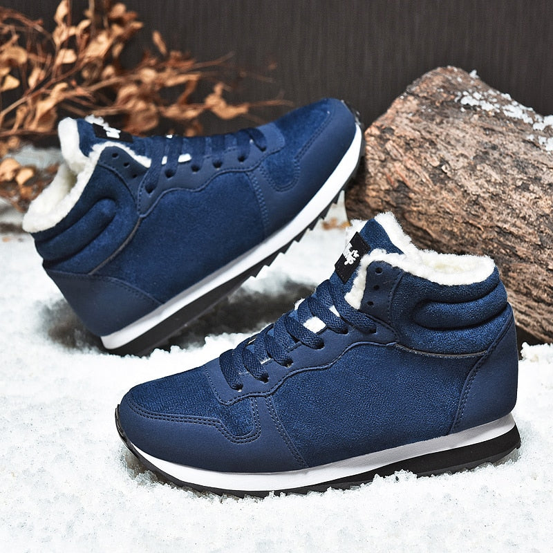 Men’s Winter Warm Sneakers – Fur Lined Comfort & Non-Slip Sole