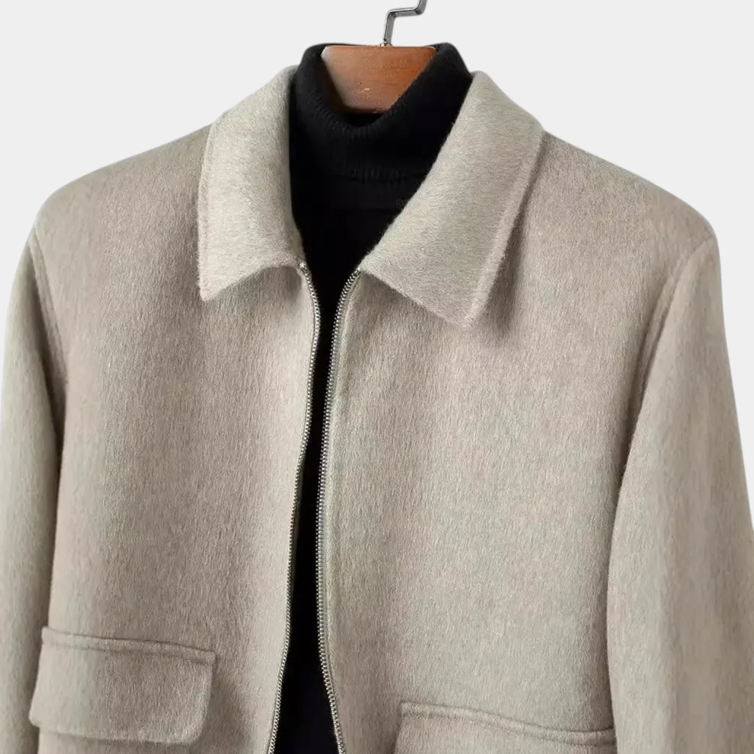 Men’s Wool-Blend Smart Jacket – Minimalist, Warm & Modern Fit