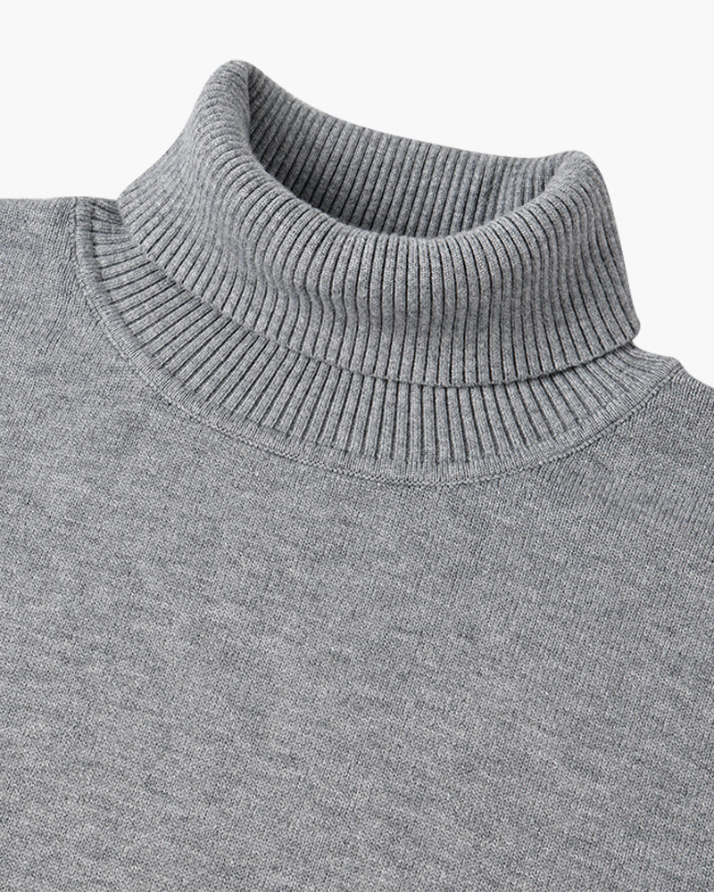 Men’s Classic Turtleneck Sweater – Soft Knit Slim Fit Roll Neck