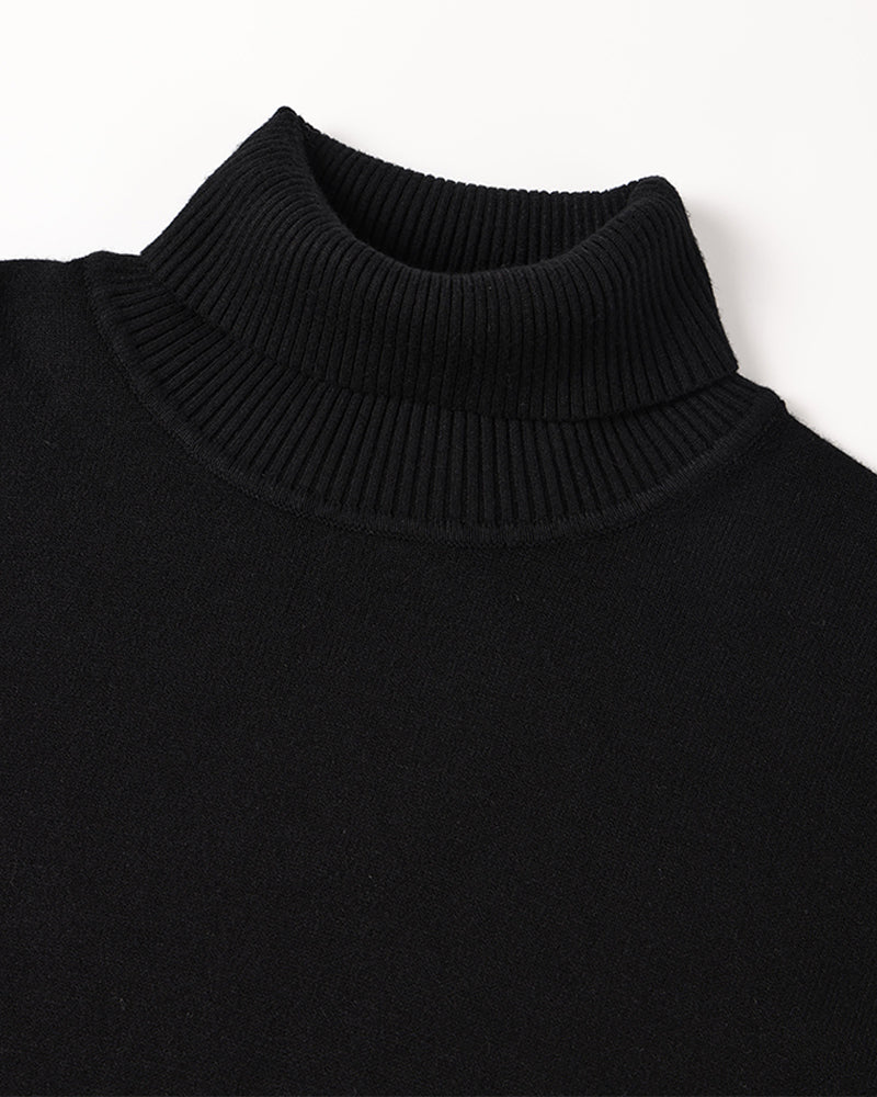 Men’s Classic Turtleneck Sweater – Soft Knit Slim Fit Roll Neck