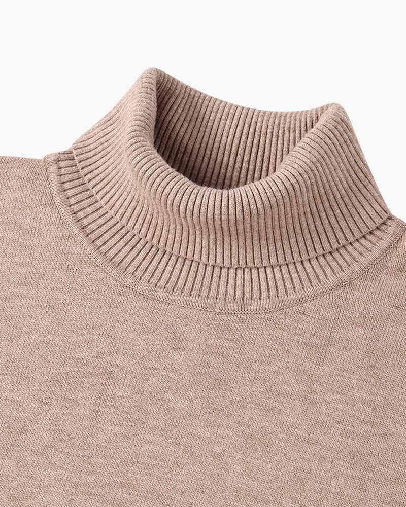 Men’s Classic Turtleneck Sweater – Soft Knit Slim Fit Roll Neck