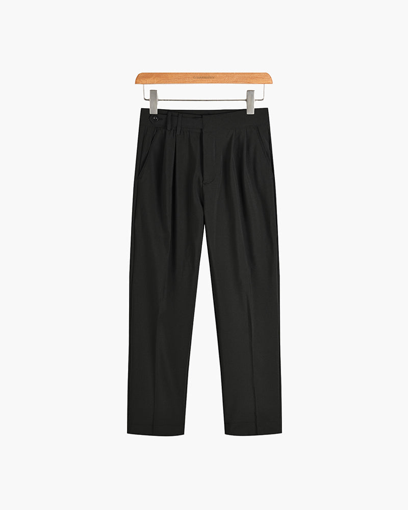 Tailored Pleated Ankle Trousers – Modern Smart Fit by