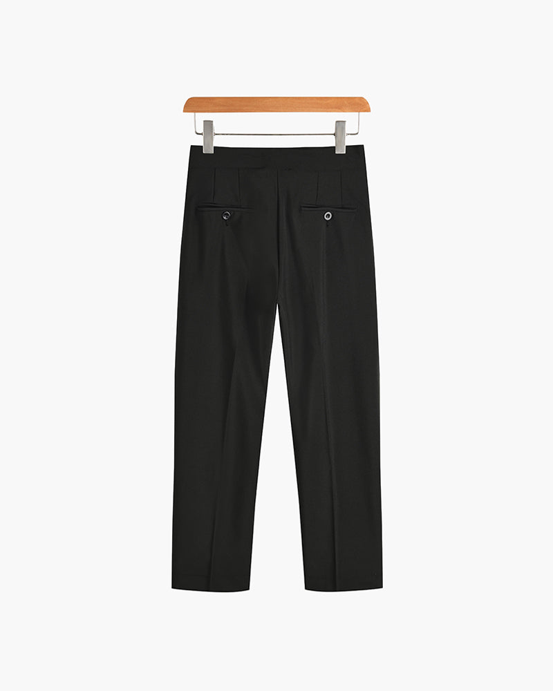 Tailored Pleated Ankle Trousers – Modern Smart Fit by